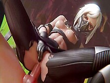 Orgasmic! This 3D Is Mounting A Huge Fortnite Rod With Her Ass