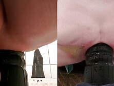 Close-Up Video Shows Dude Gaping Asshole With Massive Sex Toy