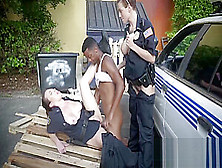 Busty Cops Banged By Black Dude