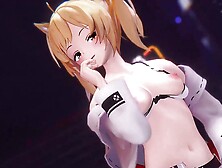 Sora - Cute Dance With Short Skirt and Gradual Undressing