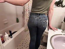 Desperate Peeing In Jeans - Mimiandevan's Golden Shower Fetish