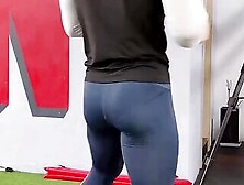 A Chinese Muscle Athlete Workout In Sexy Tights See Underwear