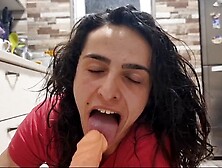 Sucking And Fucking My Big Dildo