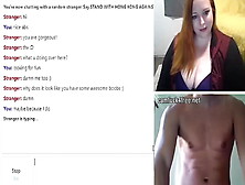 Super Busty Red-Head Teasing Big Prick On Live Cam