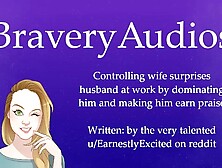 Controlling wifey surprises man at work by dominating him and making him earn praise [Voice Only]
