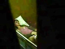 Cute Brunette Caught Masturbating By A Window Peeper