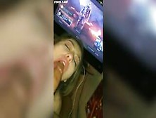 Hot Girl Sucks Nerd While He Games