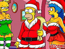 Christmas Present! Giving his ex-wife as a gift to beggars! The Simptoons,  Simpsons Cartoon