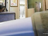 Peeking at my 58 years old showering mom