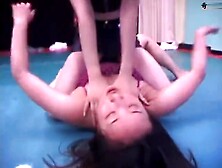 Japanese VS Korean Wrestling catfight 2