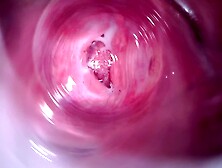 Web camera deep inside teeny creamy cunt