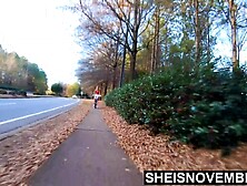 During The Time That Bicycling,  Sexiest Ebony Buns Flashing Upskirt Outside By Sheisnovember Consummate Booty Stuffed With Her S