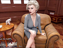 Busty brunette teen in a steamy 3D college dorm adventure