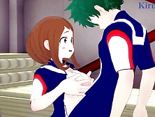 Ochako Uraraka Plays Rigid With Izuku Midoriya's Chisel In The Warehouse.  - My Hero Academia Anime Porn