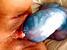 XPlay Lovers - Teasing her TWAT with a PREETY CHUNKY dildo by MONSTER-D