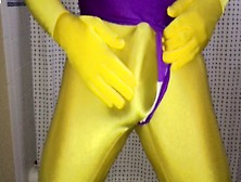 Spandex Lycra Zentai,  Skinny Spandex Lycra,  Bulge Masturbate Solo