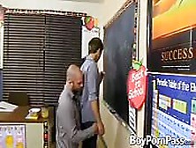 Teacher Hammering Hard At Students Ass