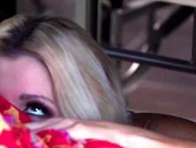 India Summer fingers Adriana Chechik beside her snoring aunt