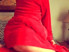 WildRiena's LIVE Cam Show - Red Robe Tease - Spread Pussy Masturbation