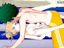 Himiko Toga and Izuku Midoriya have intense sex on the beach.  - My Hero Academia Anime three