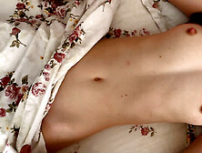 You Wake Up Next to Stepsister and She Jerks You Off.  You Cum on Her Belly