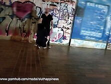 Very risky public blowjob