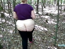 Youthful Plump with Large Booty Suck and Screw in Forest!