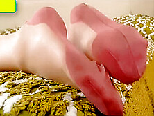 Nylon foot therapy - nylon soles teasing