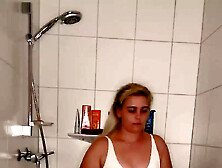 Masturbation With The Shower Head Under The Shower Orgasm