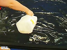 Wide Hubby Bangs a BIG BODIED WOMAN with Tight Bush and Stick Toys in Her Fuck Holes