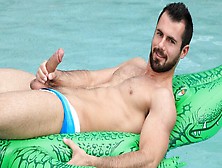 Dylan Lucas - Beautiful Brock Cooper Cums Next To A Swimming Pool