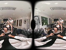 VR Bangers: 2 Sexy Flight Attendants Screw A Pilot In Excellent FFM Three-some - VR Porn
