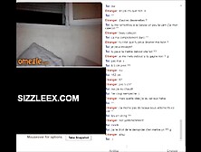 Omegle French Teen Reveals Huge Tits To Help Me