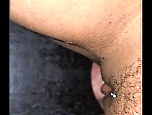 The guy behind the gloryhole couldn't handle it,  I had to ask my husband to make me cum!