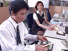 Asian Cutie Akari Asahina Drops On Her Knees To Blow Her Boss