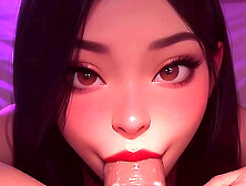 Please Cum In My Mouth - Young Asian Blowjob POV - AI