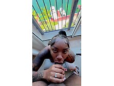 Shes Super Bad(2K) - Oiled Up Tattooed African Ebony Fucked Outdoors In The Balcony