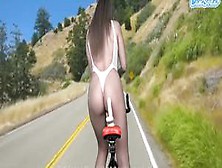 Gizelle Blanco Workout On Dildo Bike