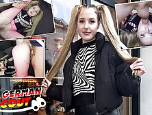German Scout - Gigantic Rod Ass-sex Sex Casting for Pigtails Teeny Crystal White