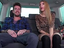 Russian Long-Legged Girl Was Fucked On The Backseat