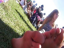 Voyeur Finds The Perfect Pair Of Female Amateur Feet In Public