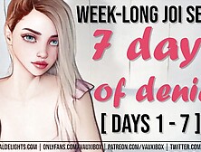 Joi Audio Series: 7 Days Of Denial By Vauxibox (Edging) (Jerk Off Instruction) - Entire Series