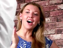 CFNM amateur HJ threesome till jizzed by fem dom hand job babes