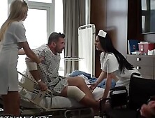 Naughty Nurse Angelica - Roleplay with Patient & Doctor Manual Fucking