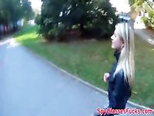 Real Amateur Euro Babe Loves Public Sex