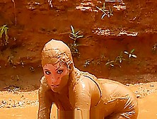 Beautiful Girl In Mud