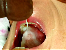 Ebony chap playing the try not cum defiance with his wife sucking on his dick,  failed and ended up cumming inside her throat