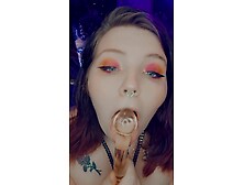 big beautiful woman fleshly glass toy oral job