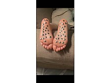 Thumbtacks Into Girl's Soles And Toes