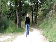 Blond Chick Piddles Wild Closeup